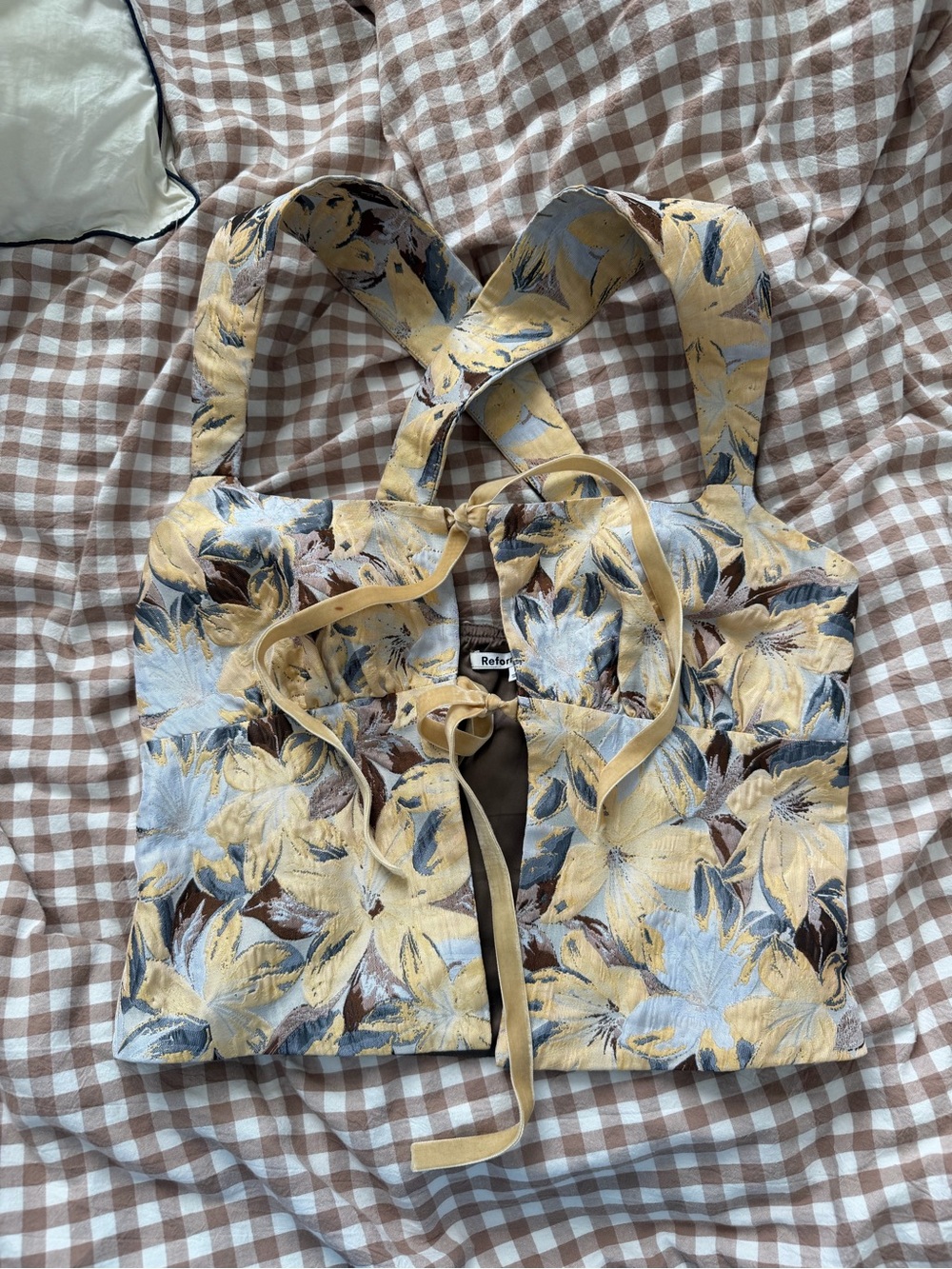 Reformation Yellow Azlea top